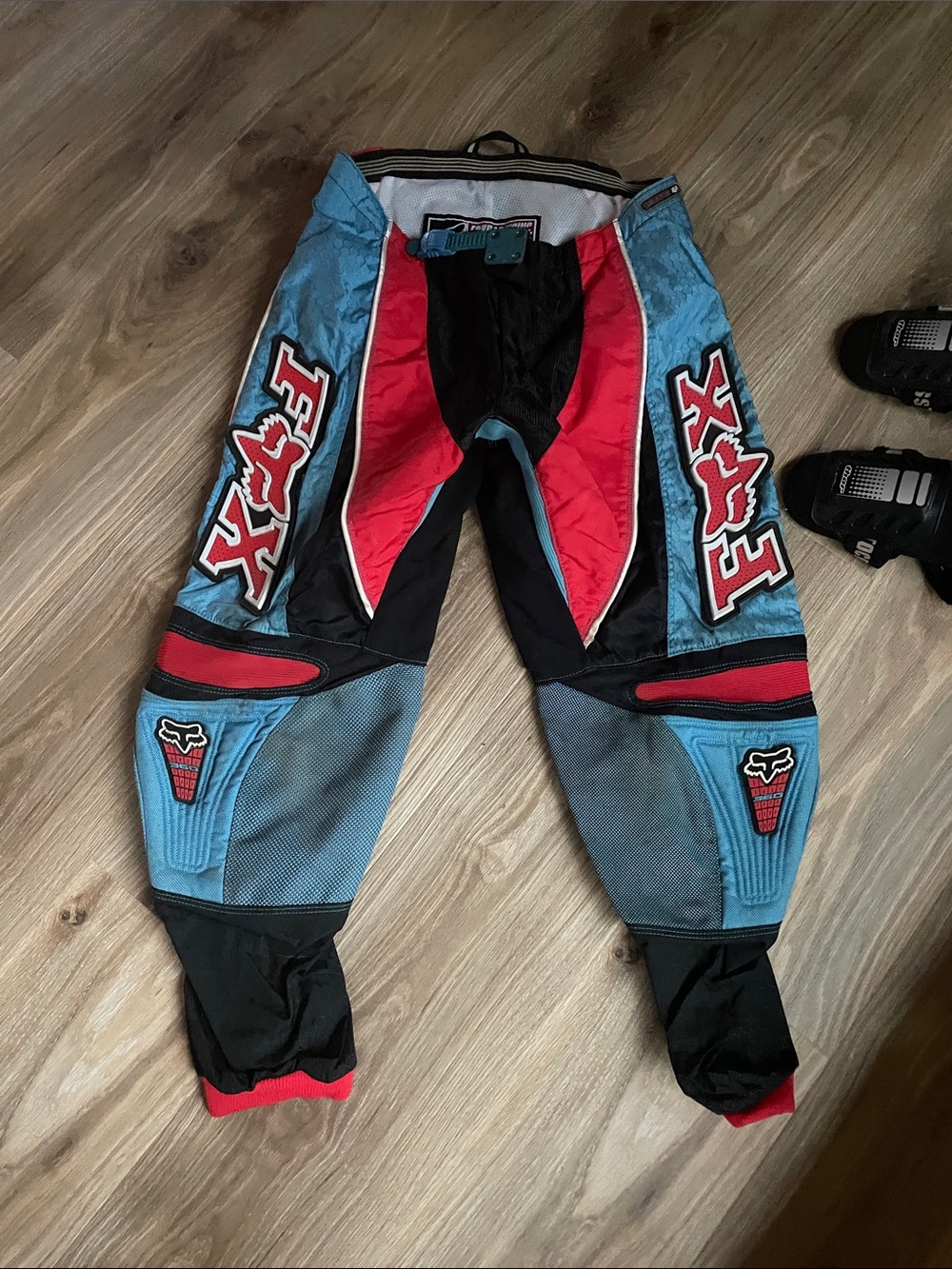 Fox Men’s Motocross Pants — Blue & Red
